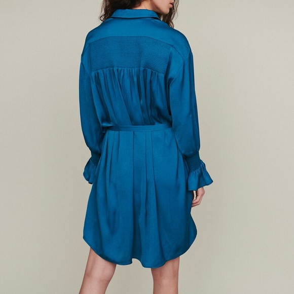 Maje Satin Shirt Dress - Picture 4 of 7